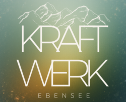 kraftwerk logo. & hintergrund quadratisch